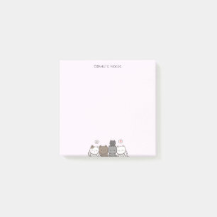 Cute Cat Kitten colorful gradient Personalized Post-it Notes