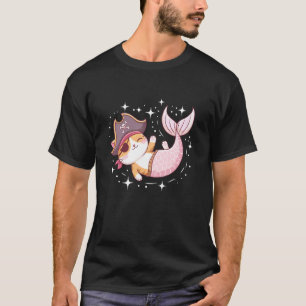Cute Cat Kitten Mermaid Pirate Halloween Party Men T-Shirt