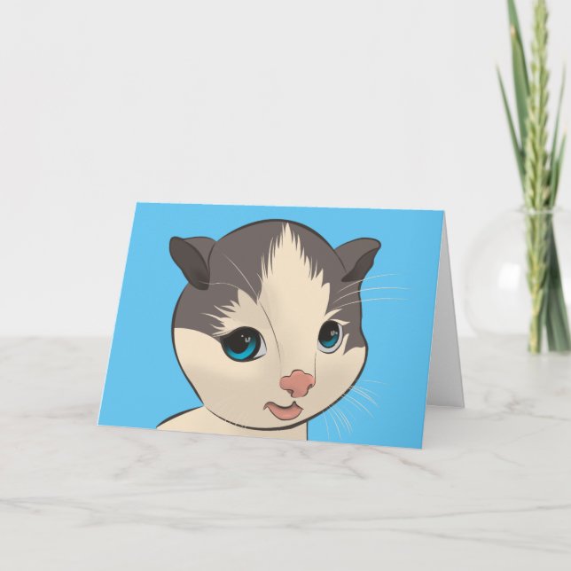 CUTE CAT KITTEN Note Card (Front)