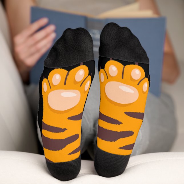 Cute cat kitten Paw  foot Costume Funny Halloween  Socks (Bottom)