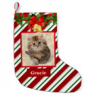 Cute Cat Kitten Photo Christmas Stocking Name
