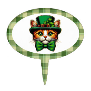 Cute cat/kitten Saint Patrick's Day Cake Topper