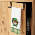 Cute cat/kitten Saint Patrick's Day  Kitchen Towel<br><div class="desc">lucky you</div>