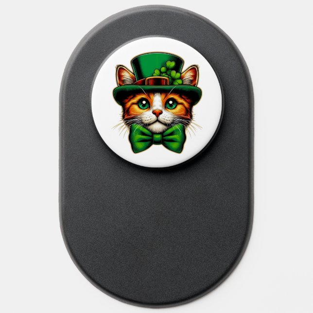 Cute cat/kitten Saint Patrick's Day  PopSocket (Popsocket)