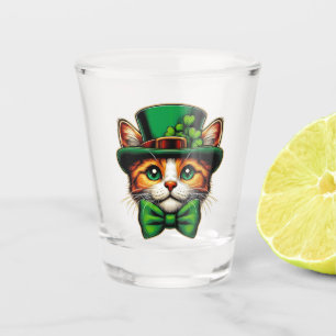 Cute cat/kitten Saint Patrick's Day Shot Glass