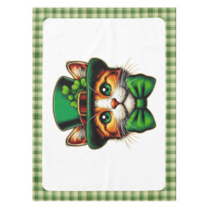 Cute cat/kitten Saint Patrick's Day  Tablecloth