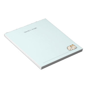 Cute cat kitty colorful gradient Personalized name Notepad