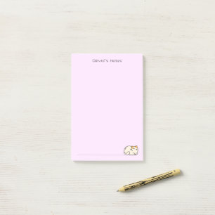 Cute cat kitty colorful gradient Personalized name Post-it Notes