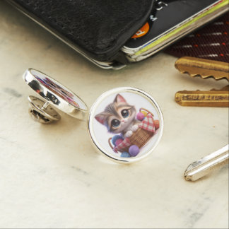 cute cat lapel pin