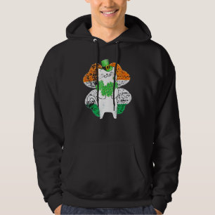 Cute Cat Leprechaun With Shamrocks St Patricks Day Hoodie