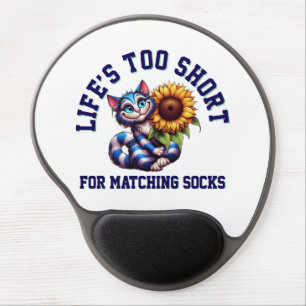 Cute Cat Life's Too Short For Matching Socks Gel Mouse Pad