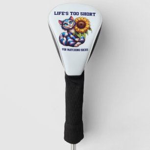 Cute Cat Life's Too Short For Matching Socks Golf Head Cover