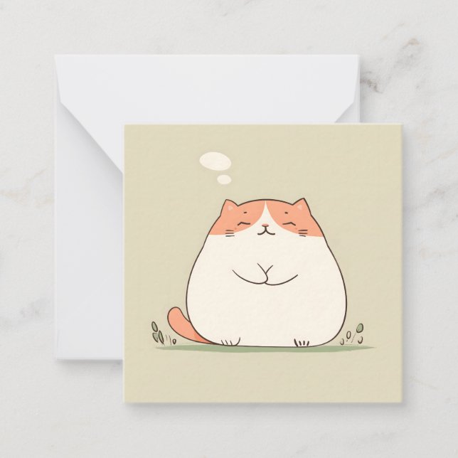 Cute Cat lifestyle Note Card (Front)