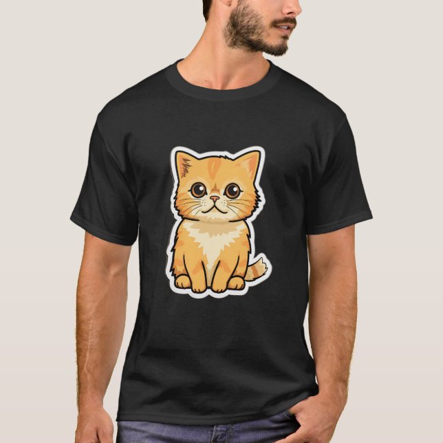 Cute Cat Looking   T-Shirt (Front)