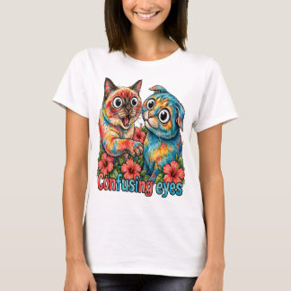Cute Cat Lover Cat Funny Siamese & Chartreux Charm T-Shirt
