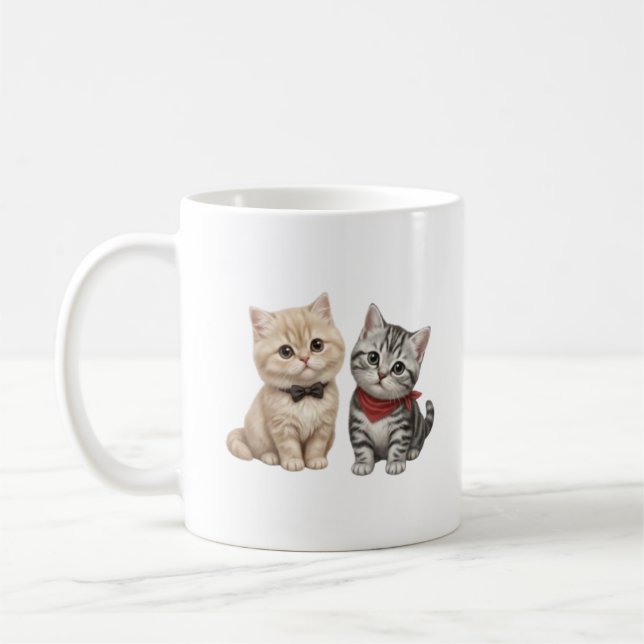 Cute Cat Lover Coffee Mug (Left)
