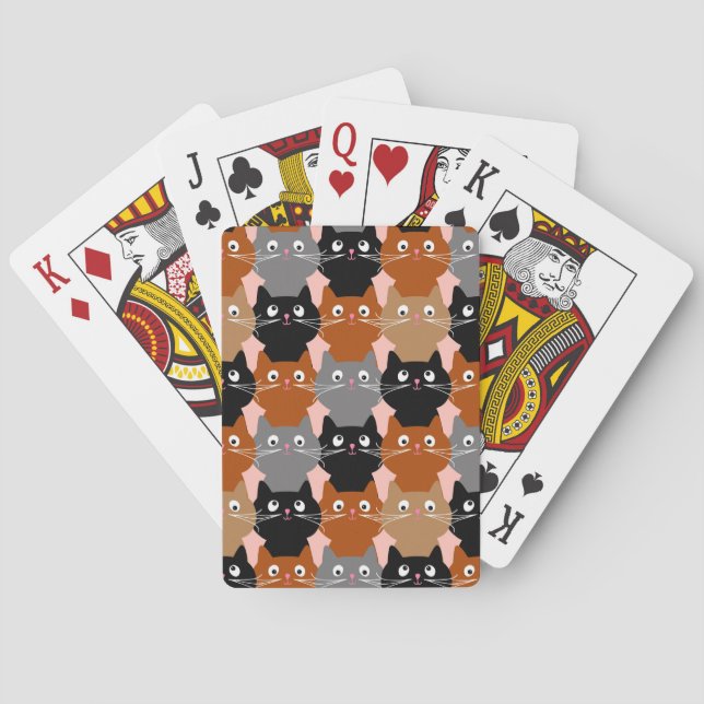 Cute Cat Lover Feline Kittens Poker Cards (Back)