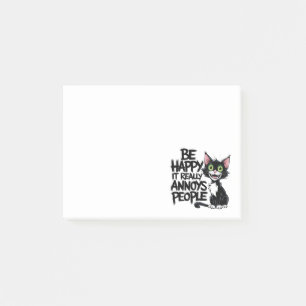 Cute Cat Lover Gift Sarcastic Black Kitty Humor  Post-it Notes