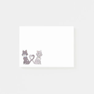 Cute Cat Lover Gray Kitty Kitten Feline Love Kitty Post-it Notes
