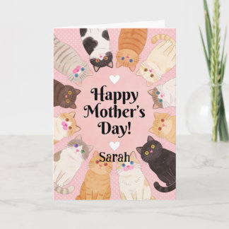Cute Cat Lover Happy Mothers Day Card