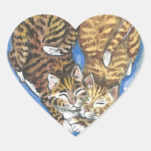 Cute Cat Lover Kitten Heart Art Sticker