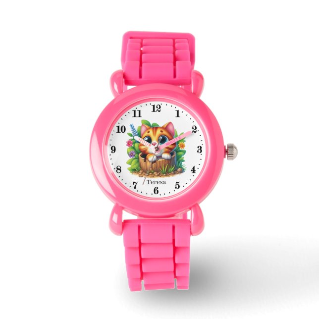 Cute cat lovers add name watch (Front)