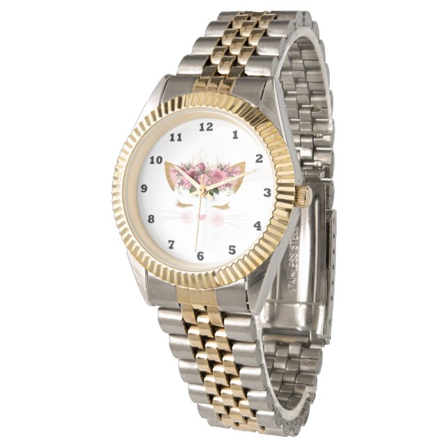 Cute cat lovers adult watch (Angled)