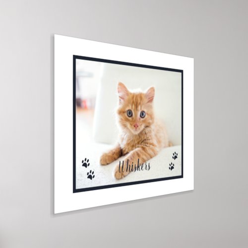 Cute Cat Lovers Personalized Pet Photo Foil Prints