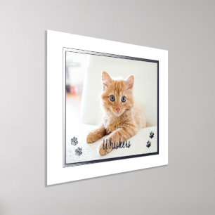 Cute Cat Lovers Personalized Pet Photo Foil Prints