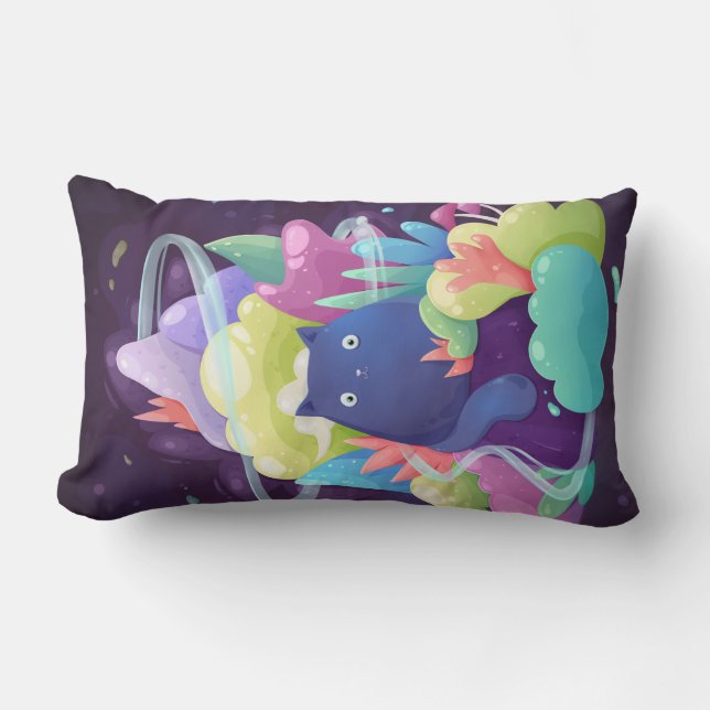 Cute Cat Lumbar Pillow (Front)