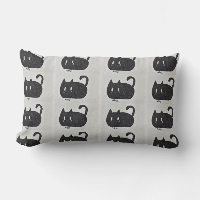 Cute Cat Lumbar Pillow (Front)