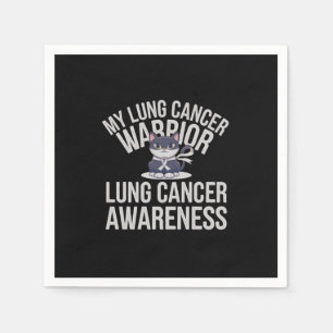 Cute Cat Lung Cancer Warrior – Show Your Strength Napkins