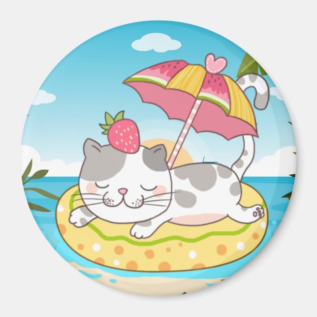 Cute Cat Magnet (Front)