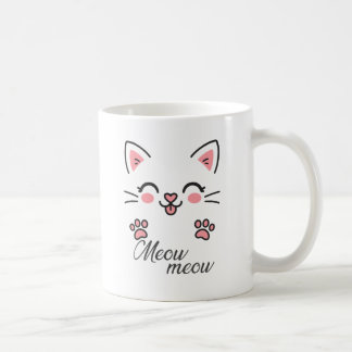 Cute cat mark design coffee mug
