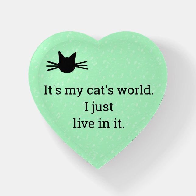 Cute Cat Meme Paperweight (Front)