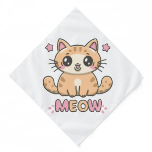 cute cat meow bandana