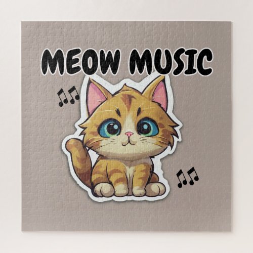 Cute Cat Meow Cat Jigsaw Puzzle