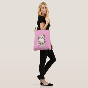 Cute Cat Meow Mood Tote Bag Gift