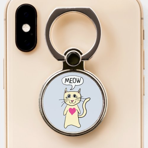 Cute Cat Meow Phone Ring Stand