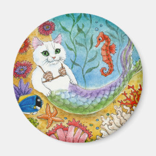 Cute Cat Mermaid Seahorse Underwater magnet