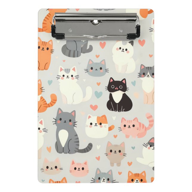Cute Cat Mini Clipboard (Front)