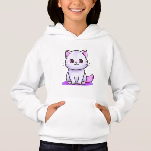 Cute cat mom art for women girl cat pet animal hoodie