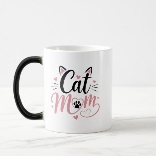 Cute Cat Mom Color Morphing Mug