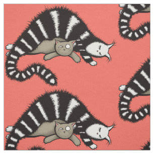 Cute Cat Mom Love Family Fabric