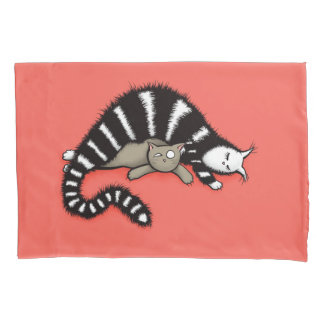 Cute Cat Mom Love Family Pillow Case