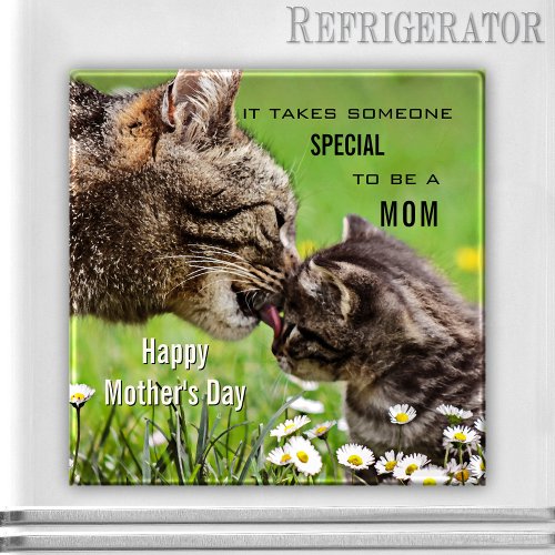 Cute Cat Mom Mothers Day Magnet