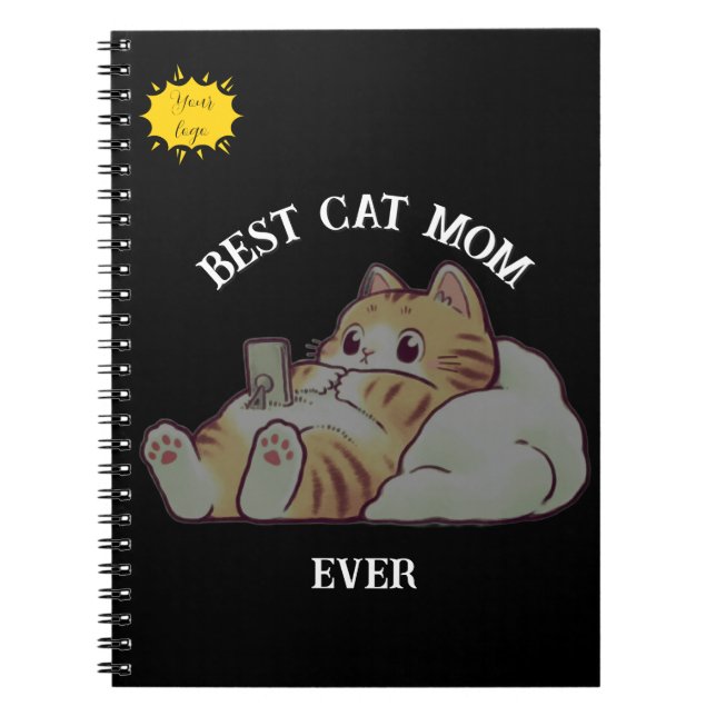 Cute Cat Mom Photo Notebook (Front)