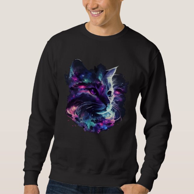 Cute cat moments Beautiful cat patterns for cat    Sweatshirt (Front)