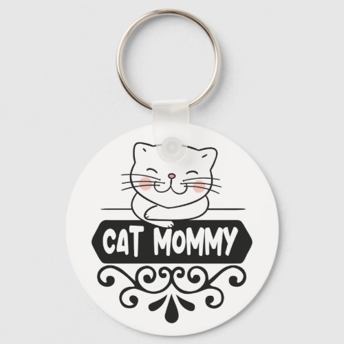Cute Cat mommy pet animal lover Keychain