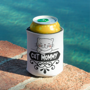 Cute Cat mommy pet animal lovers Can Cooler